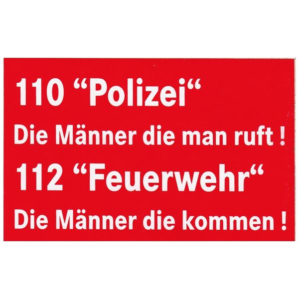 Aufkleber - 110 Polizei Die  - Berlin - Online-Shop